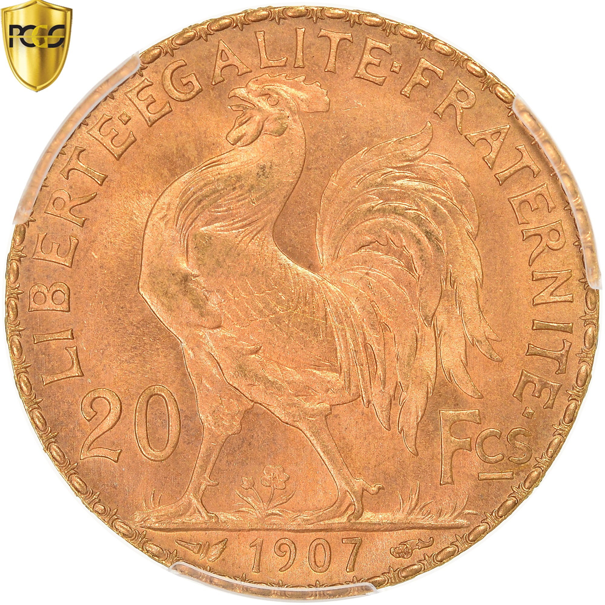 Münze, Frankreich, Marianne, 20 Francs, 1907, Paris, PCGS, MS66+, STGL, Gold
