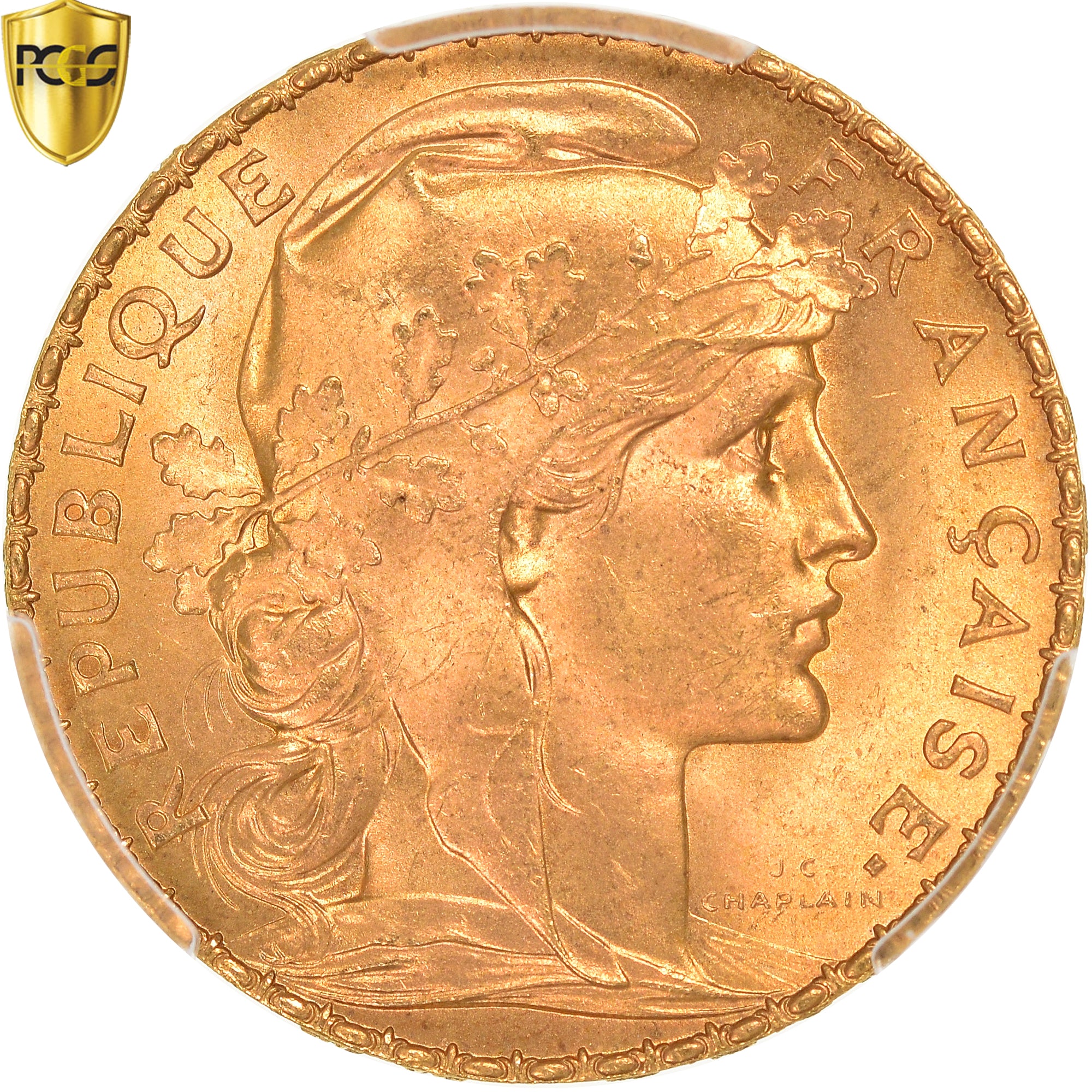 Münze, Frankreich, Marianne, 20 Francs, 1910, Paris, PCGS, MS66+, STGL, Gold