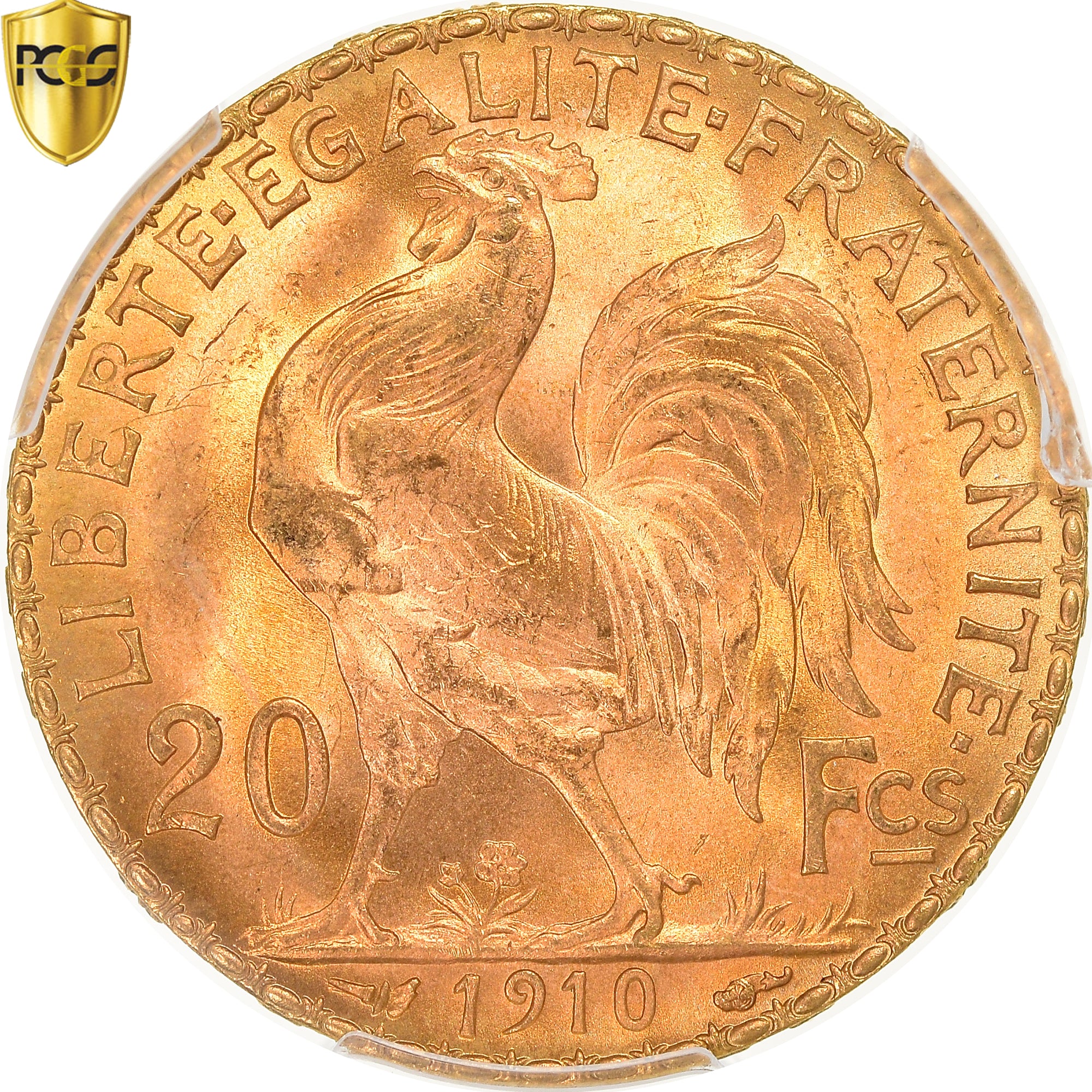 Münze, Frankreich, Marianne, 20 Francs, 1910, Paris, PCGS, MS66+, STGL, Gold