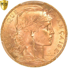 Moneta, Francia, Marianne, 20 Francs, 1910, Paris, PCGS, MS66+, FDC, Oro