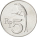 INDONESIA, 5 Rupiah, 1970, KM #22, MS(63), Aluminum, 28, 3.04