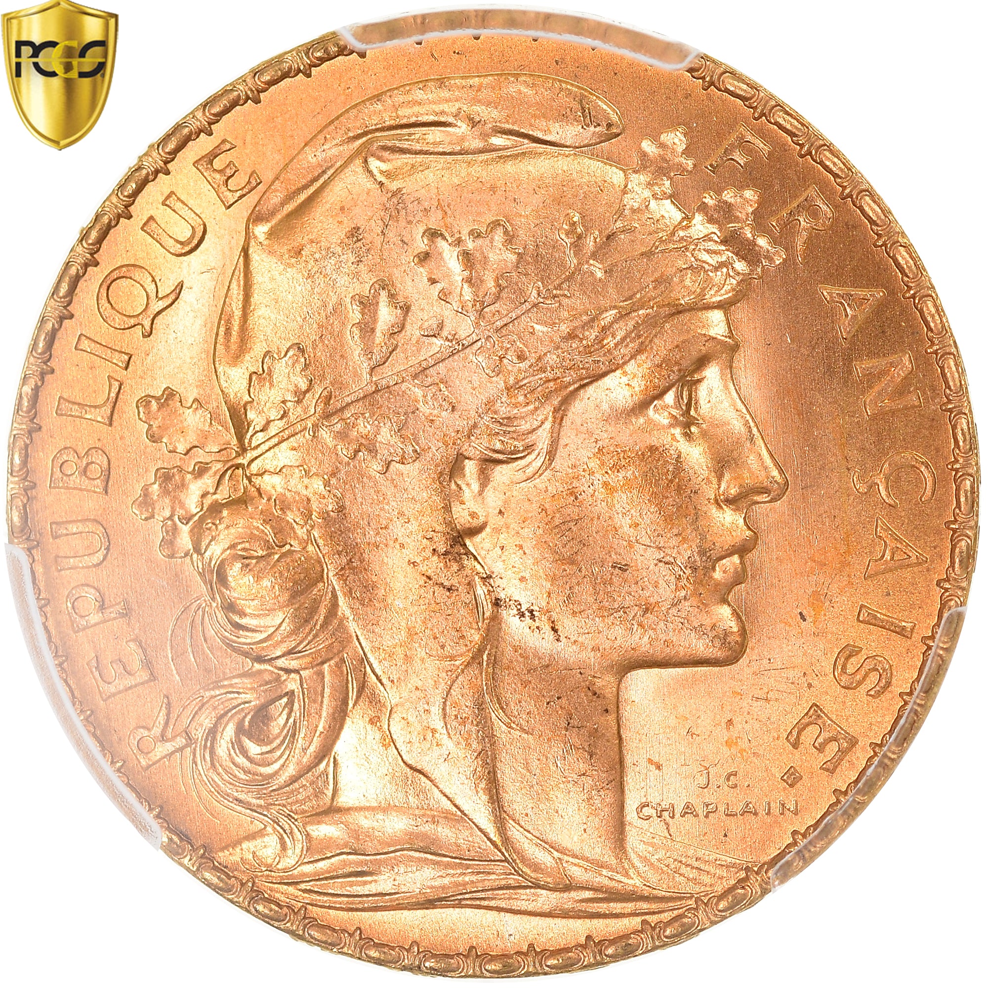 Münze, Frankreich, Marianne, 20 Francs, 1912, PCGS, MS66+, STGL, Gold, KM:857