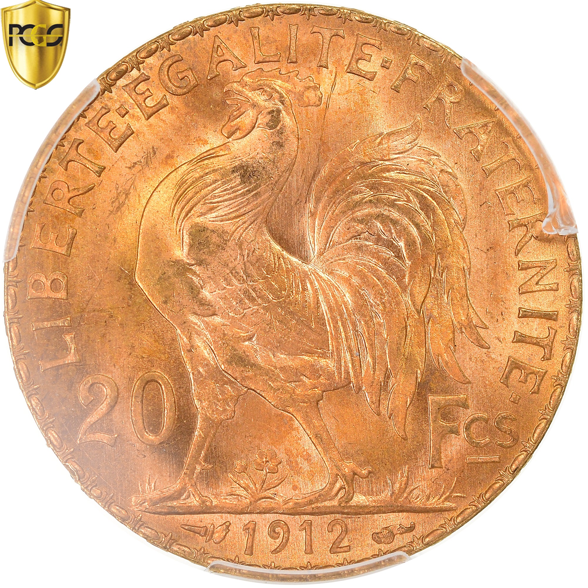 Münze, Frankreich, Marianne, 20 Francs, 1912, PCGS, MS66+, STGL, Gold, KM:857
