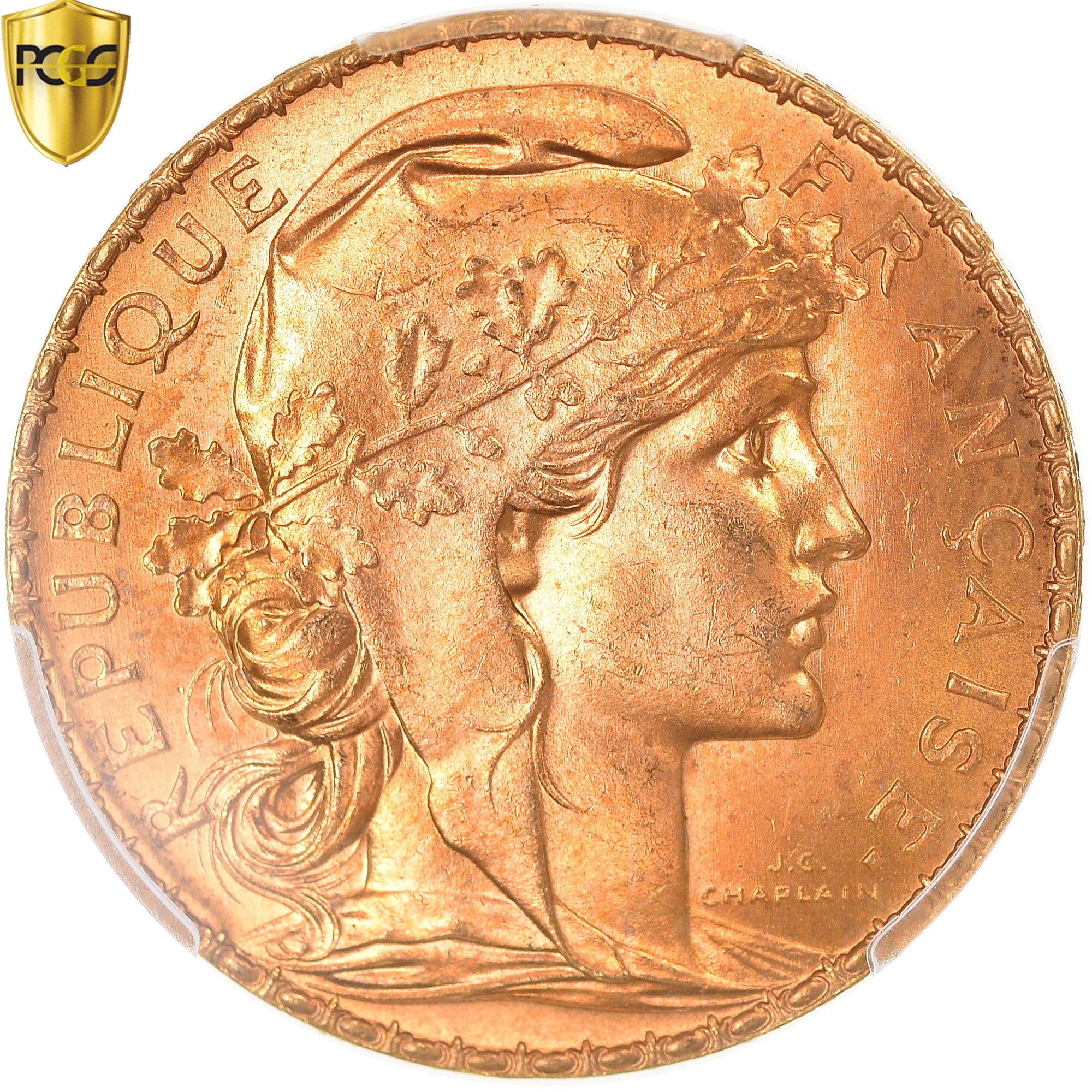Münze, Frankreich, Marianne, 20 Francs, 1912, PCGS, MS66+, STGL, Gold, KM:857