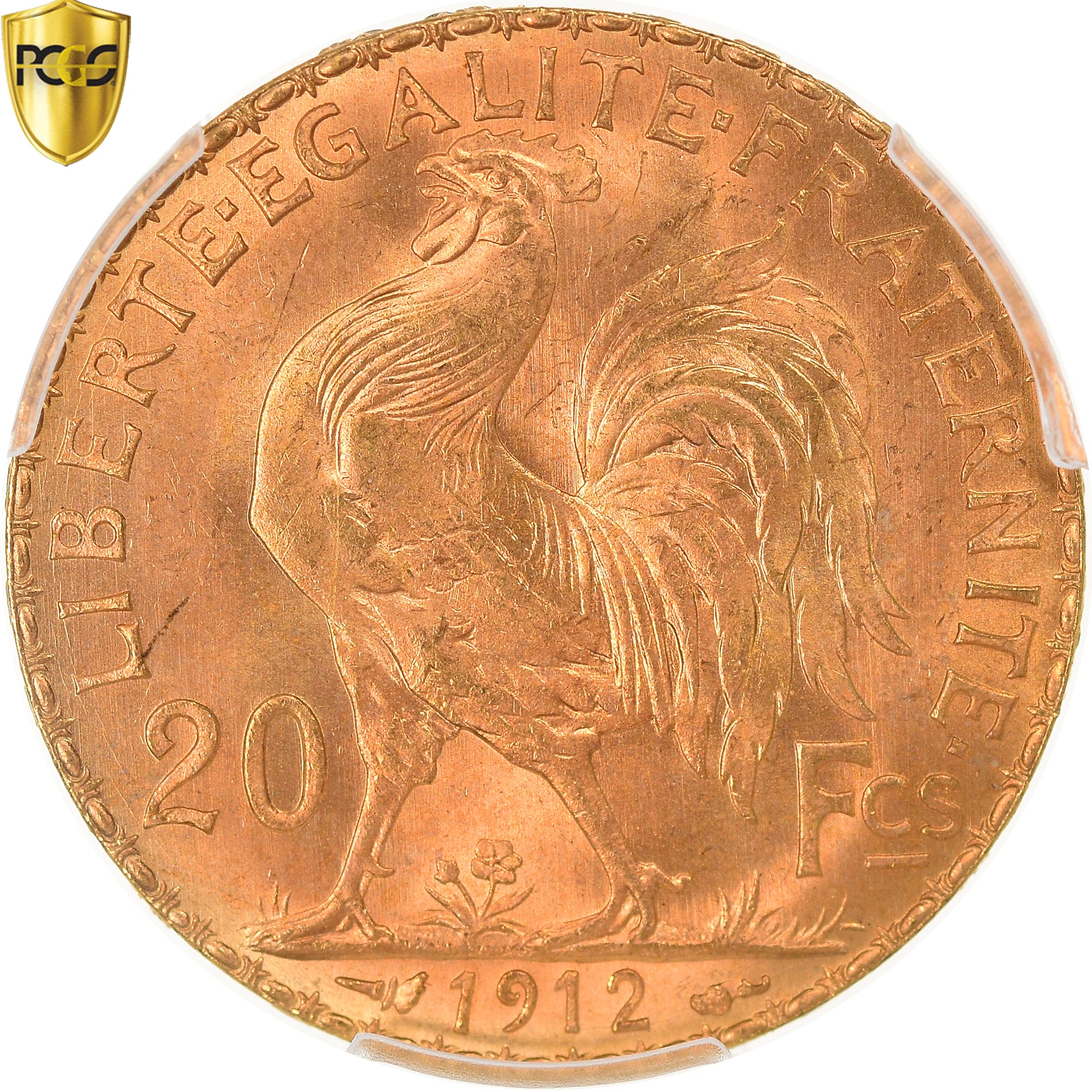 Münze, Frankreich, Marianne, 20 Francs, 1912, PCGS, MS66+, STGL, Gold, KM:857