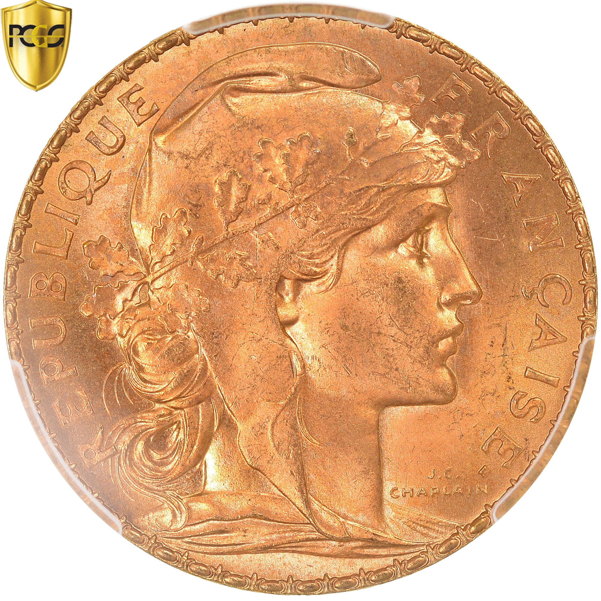 Coin, France, Marianne, 20 Francs, 1912, PCGS, MS66+, MS(65-70), Gold, KM:857