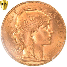 Coin, France, Marianne, 20 Francs, 1912, PCGS, MS67, MS(65-70), Gold, KM:857