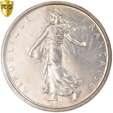 Coin, France, Semeuse, 5 Francs, 1961, Paris, PCGS, MS65, MS(65-70), Silver