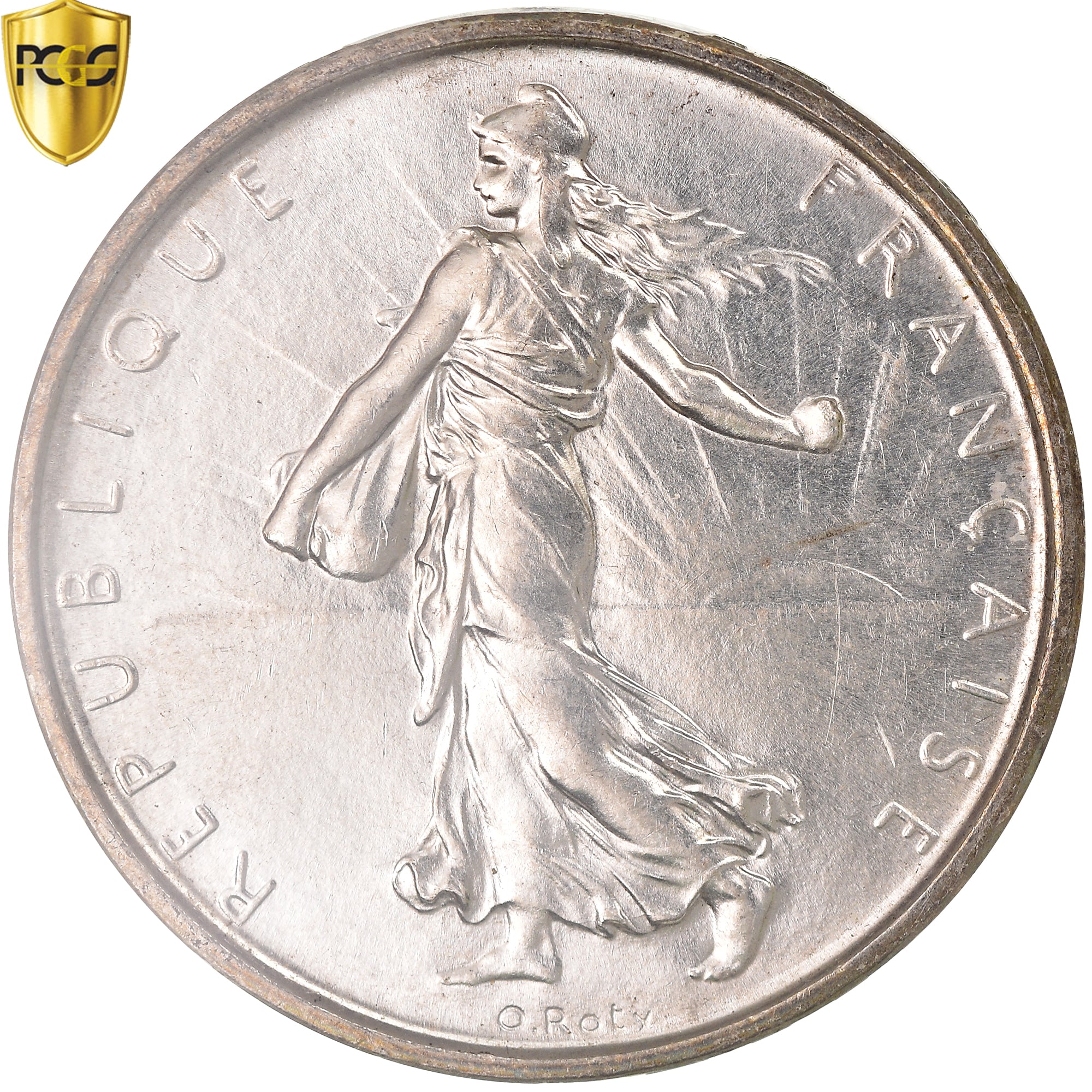 Coin, France, Semeuse, 5 Francs, 1962, Paris, PCGS, MS62, MS(60-62), Silver