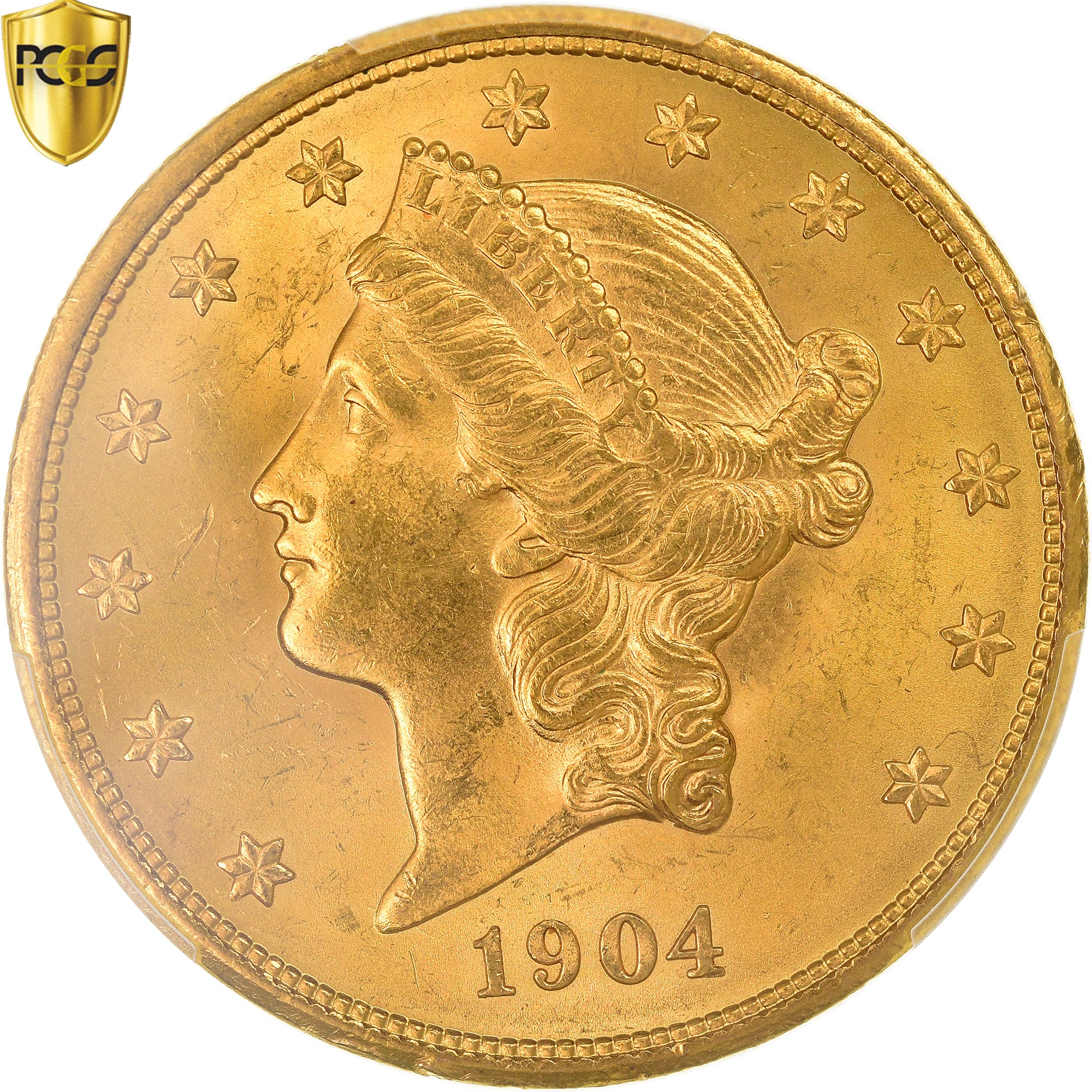 Coin, United States, Liberty Head, $20, Double Eagle, 1904, Philadelphia