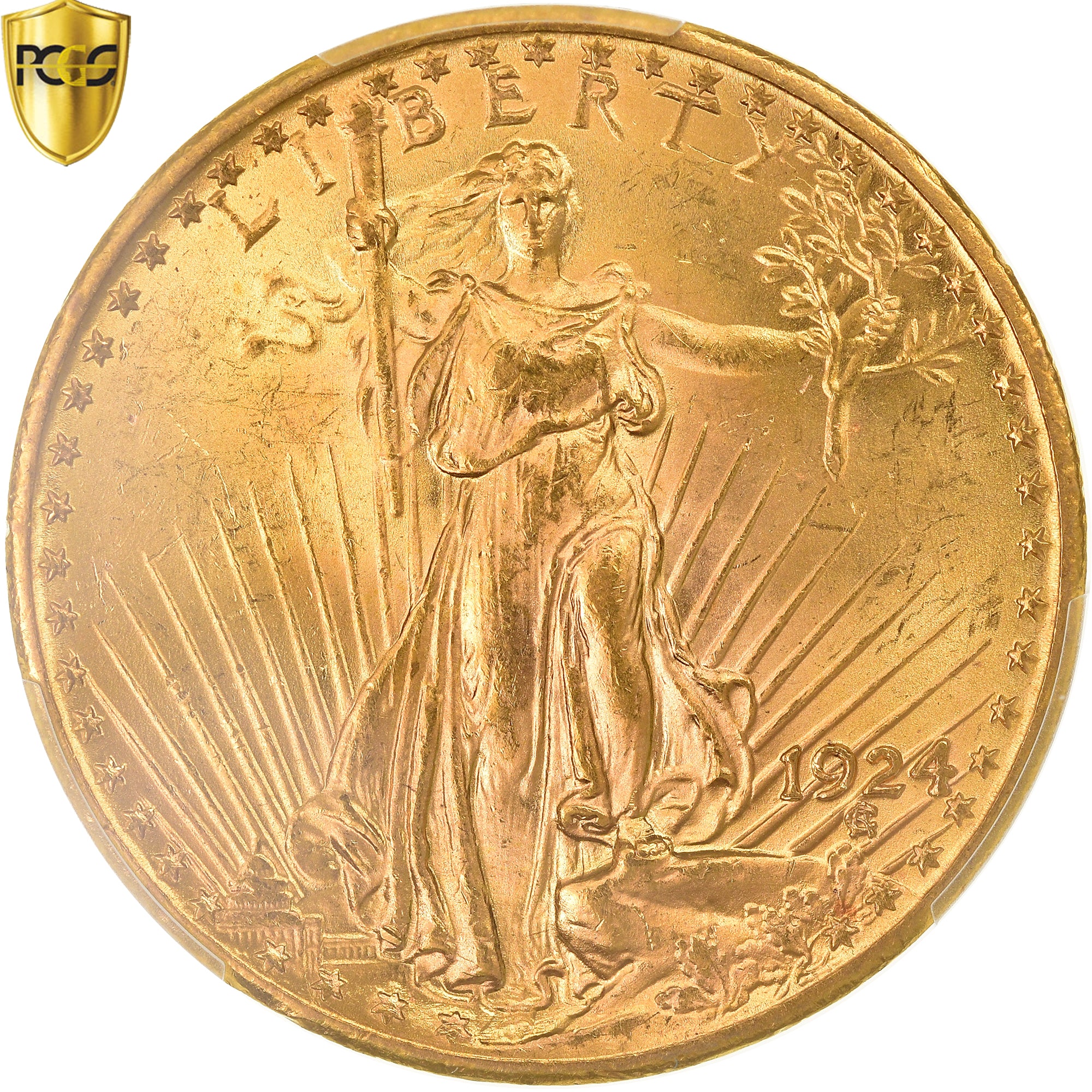 Coin, United States, Saint-Gaudens, $20, Double Eagle, 1924, Philadelphia, PCGS
