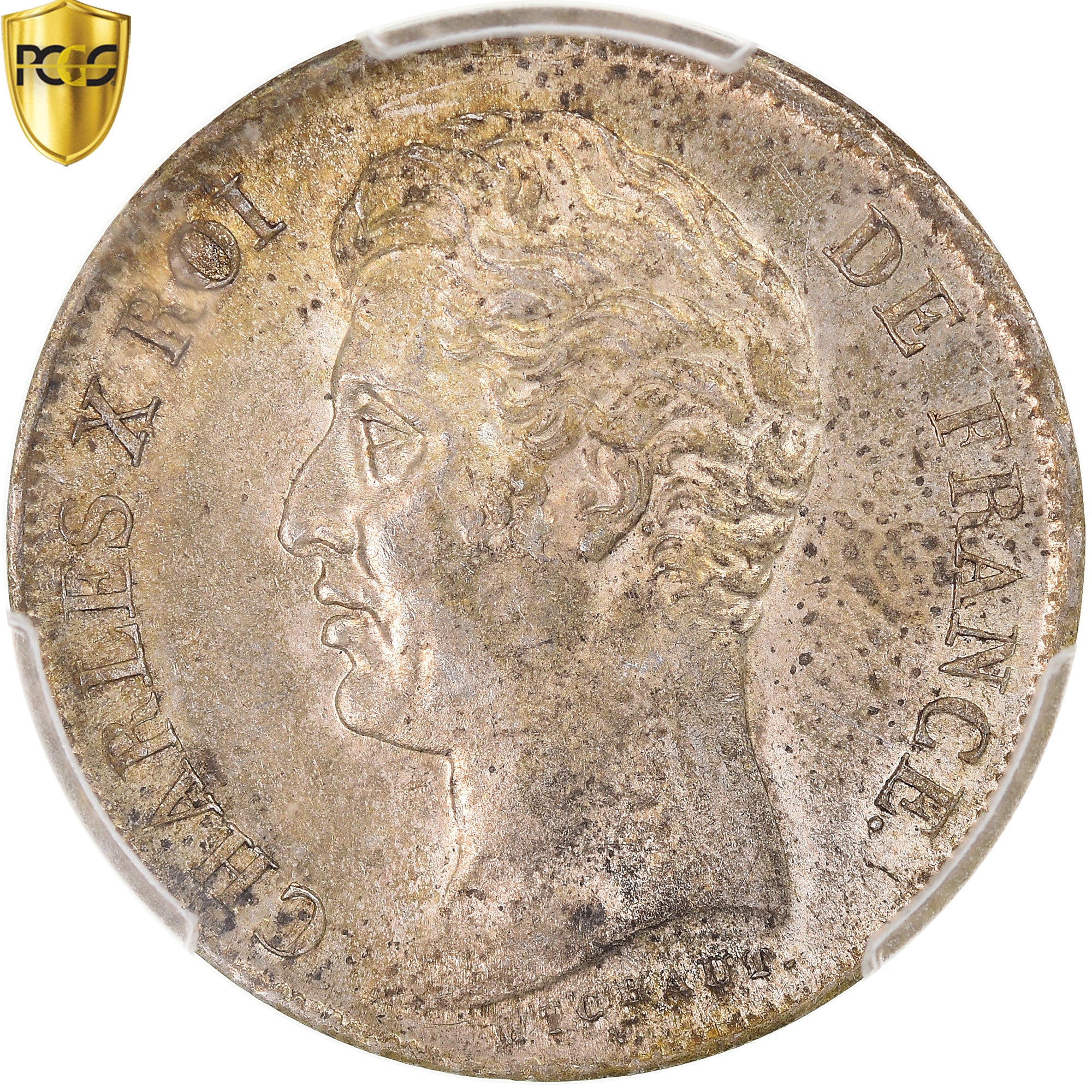 Coin, France, Charles X, Franc, 1830, Lille, PCGS, MS64, MS(64), Silver