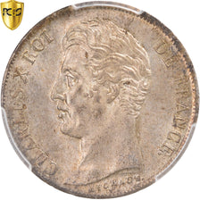 Moneda, Francia, Charles X, Franc, 1830, Lille, PCGS, MS65, FDC, Plata