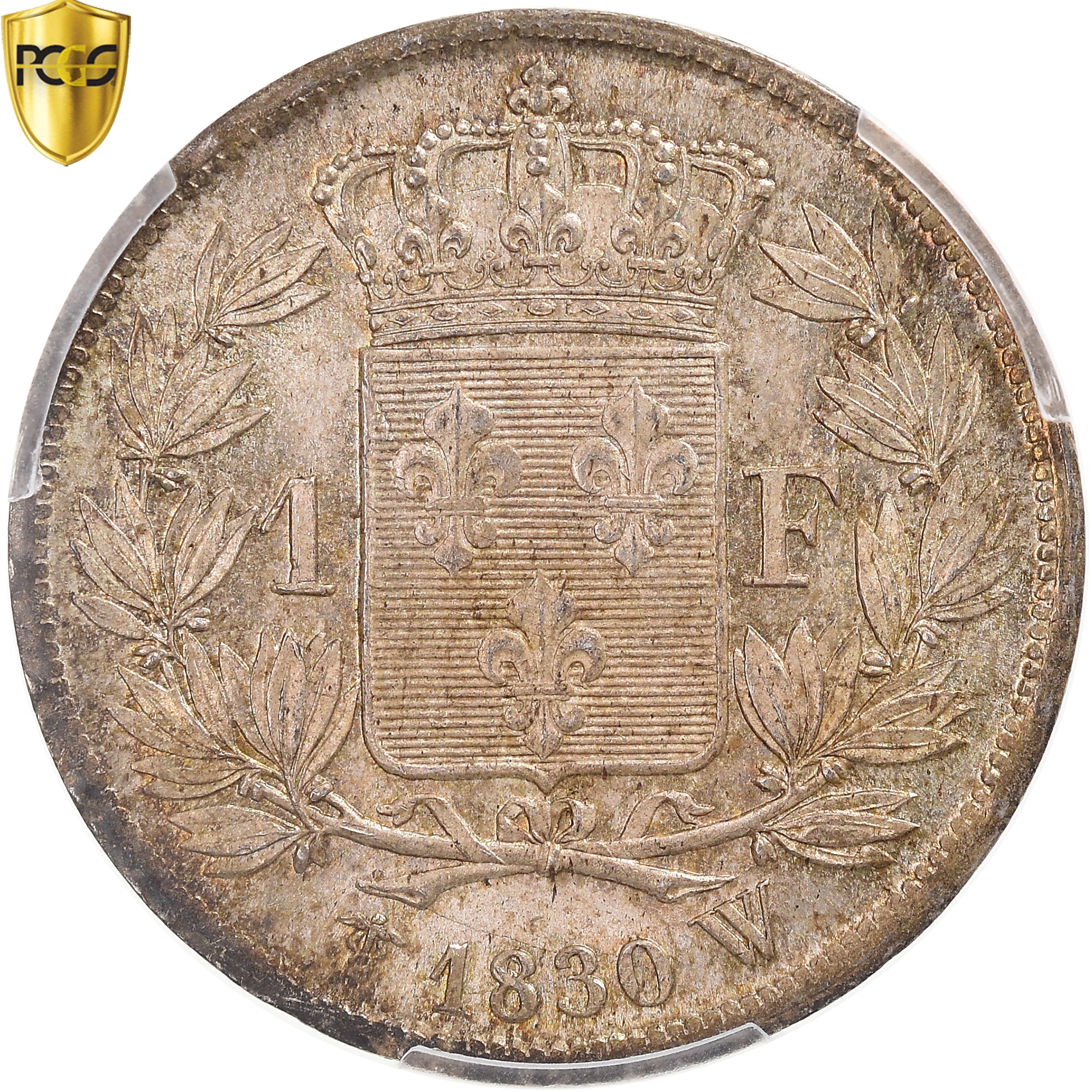 Coin, France, Charles X, Franc, 1830, Lille, PCGS, MS65, MS(65-70), Silver