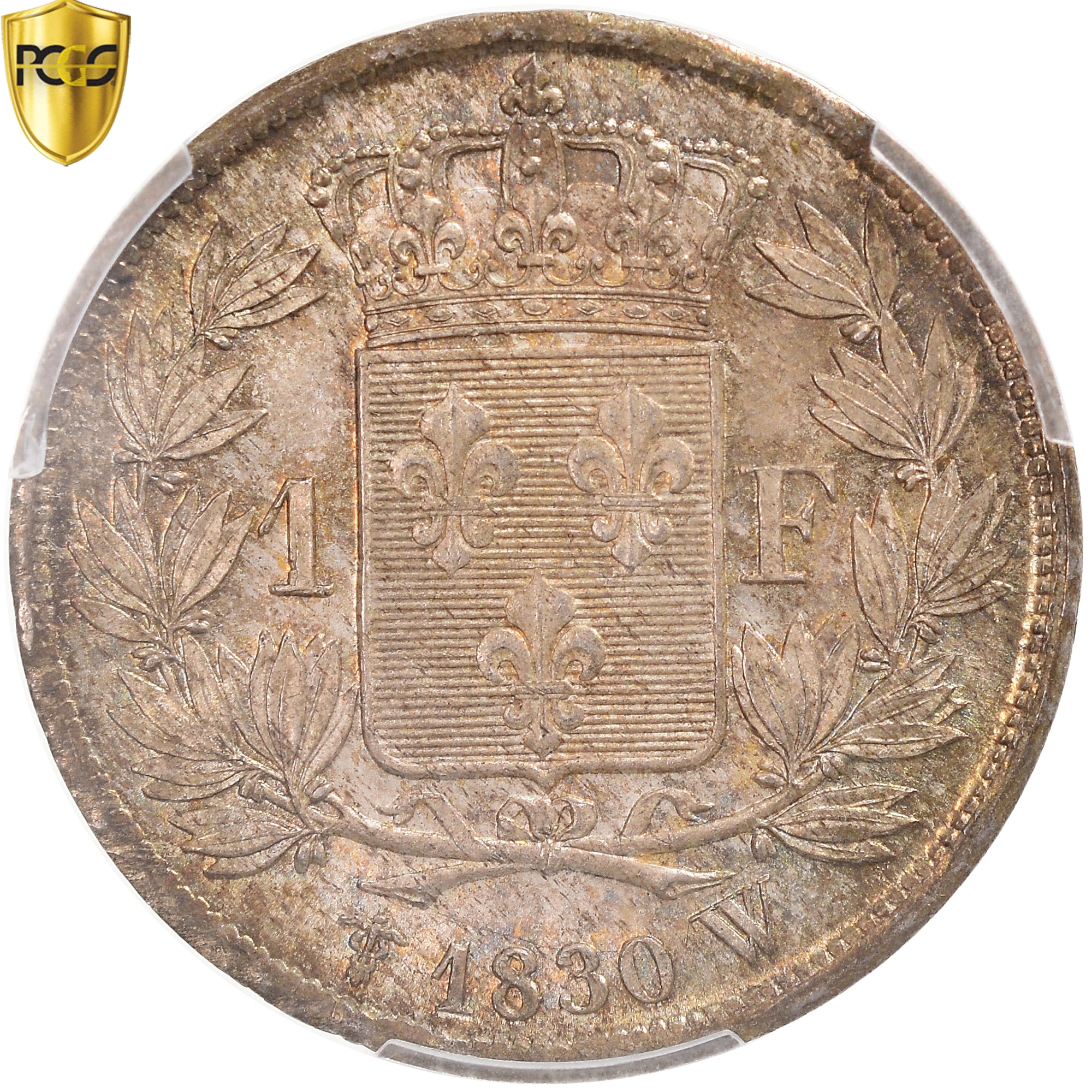 Coin, France, Charles X, Franc, 1830, Lille, Collection Idéale, TOP POP, PCGS