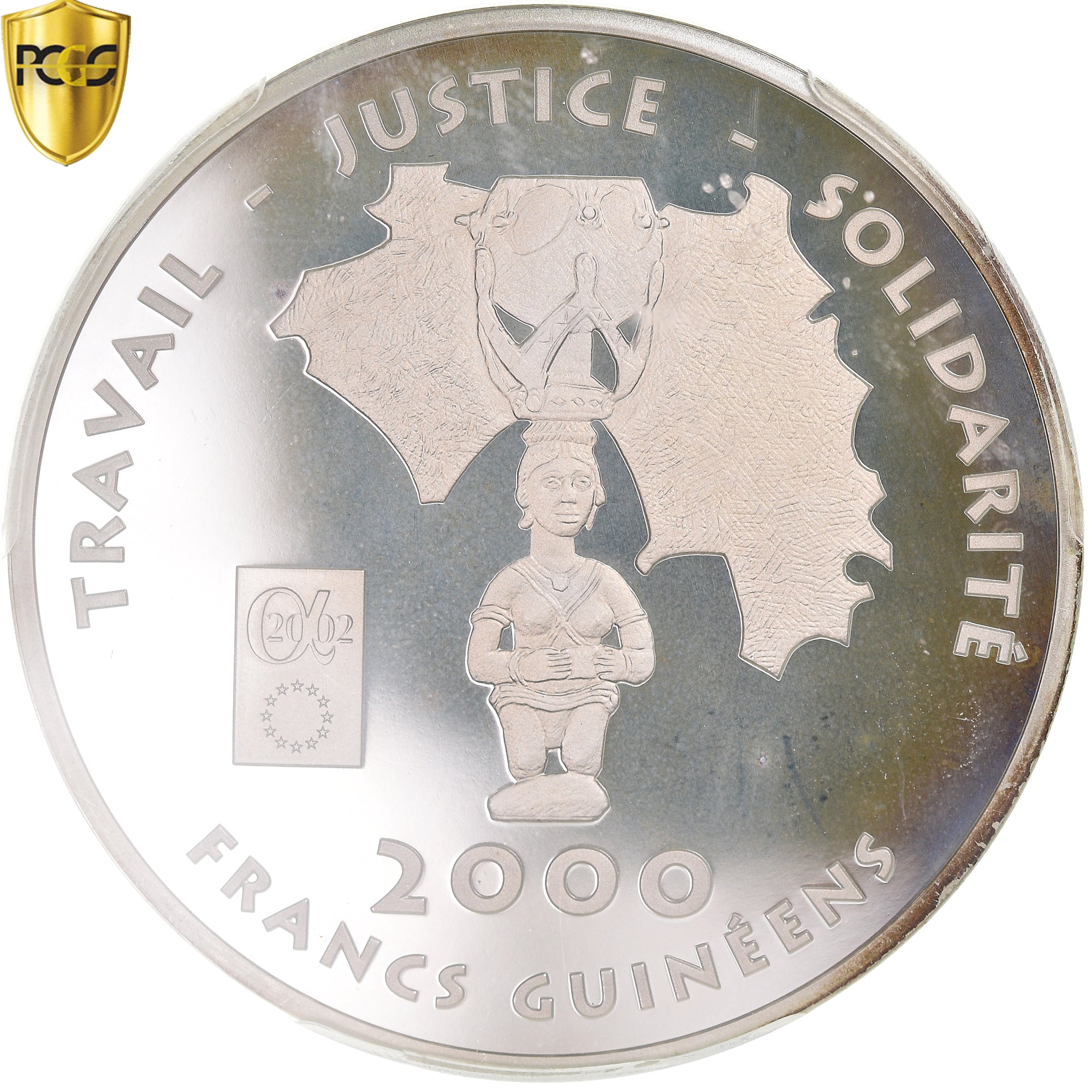 Coin, Guinea, 2000 Francs, 2002, Paris, Proof, PCGS, PR69DCAM, MS(65-70)