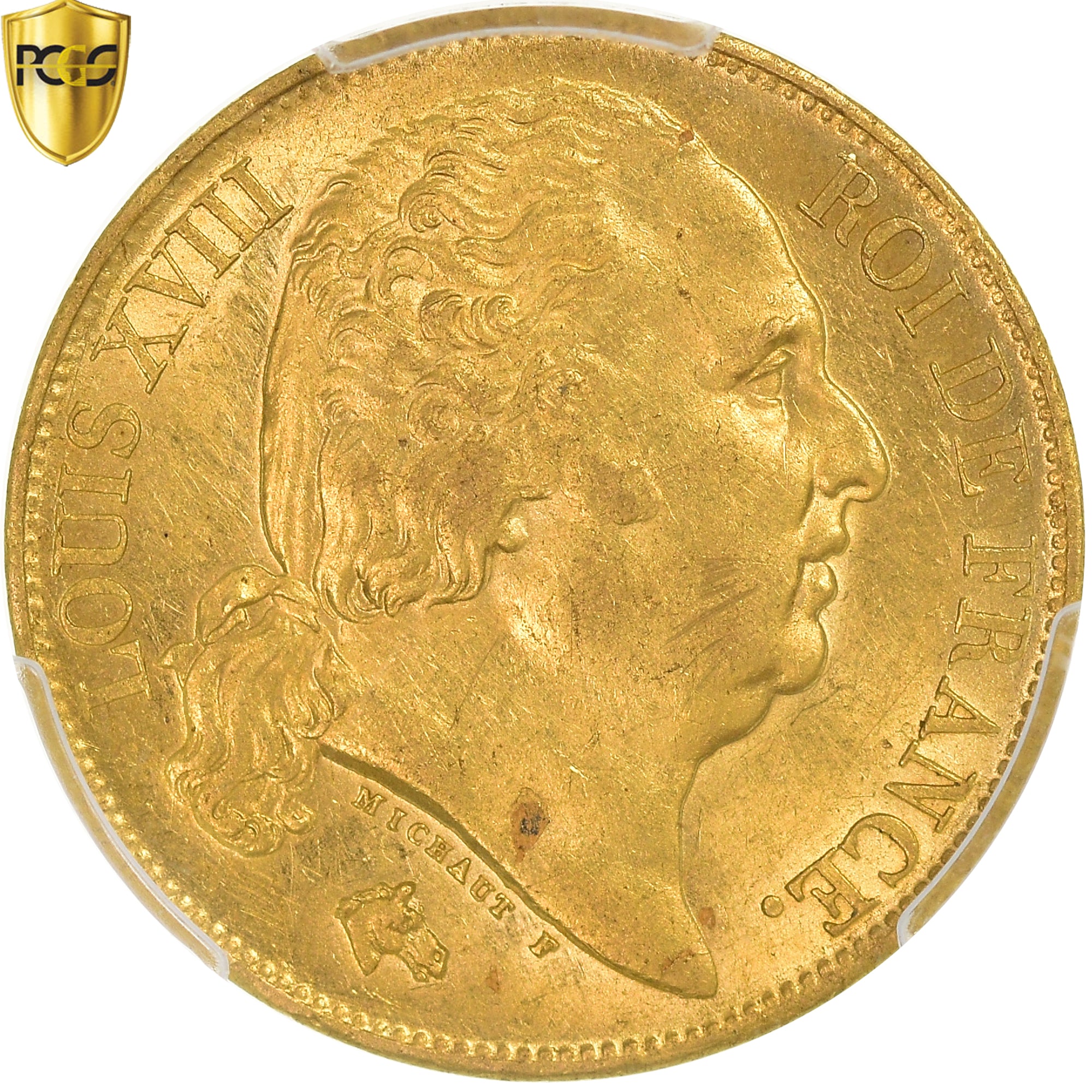 Munten, Frankrijk, Louis XVIII, 20 Francs, 1817, Paris, PCGS, AU58, PR, Goud