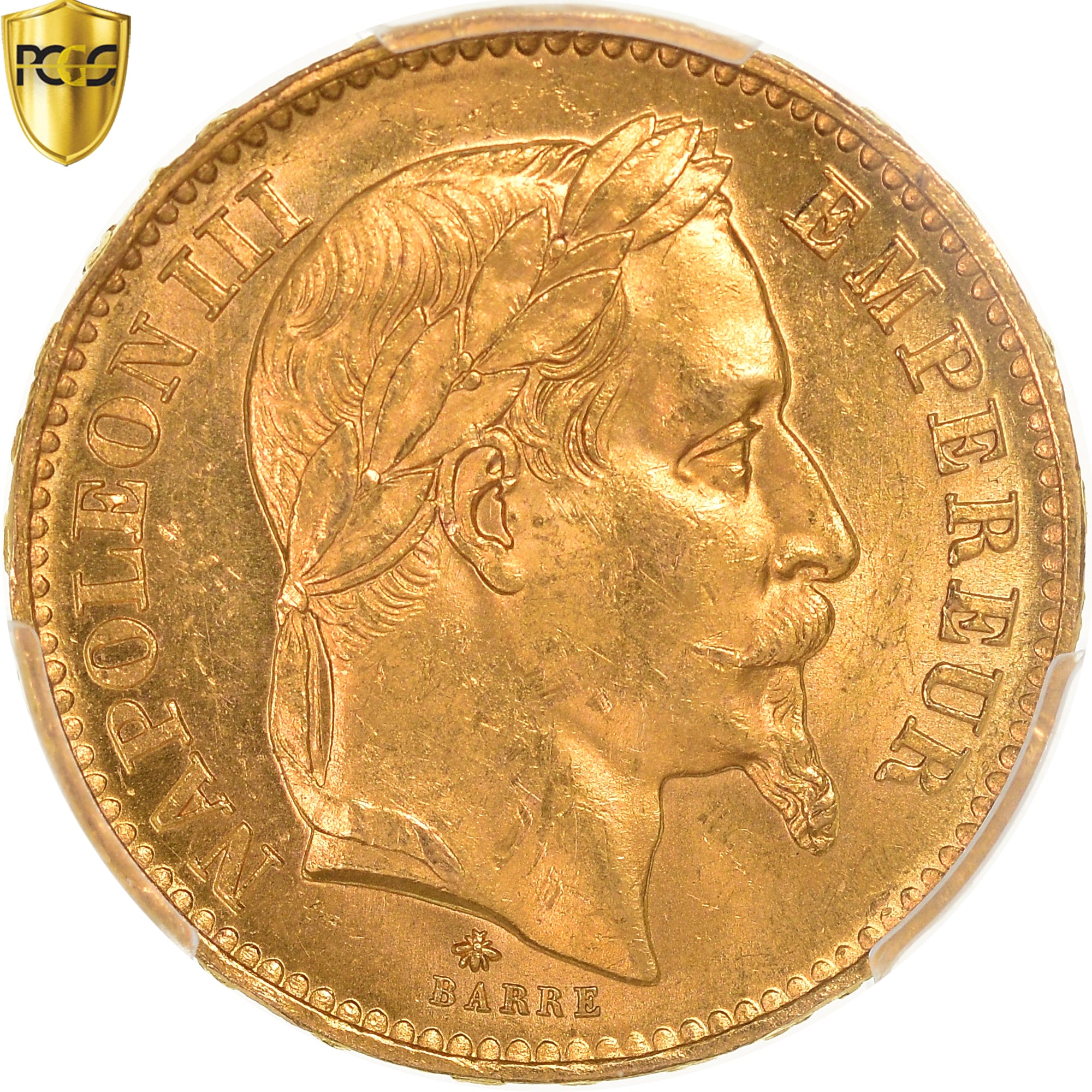 Monnaie, France, Napoleon III, 20 Francs, 1868, Paris, PCGS, MS63, SPL, Or