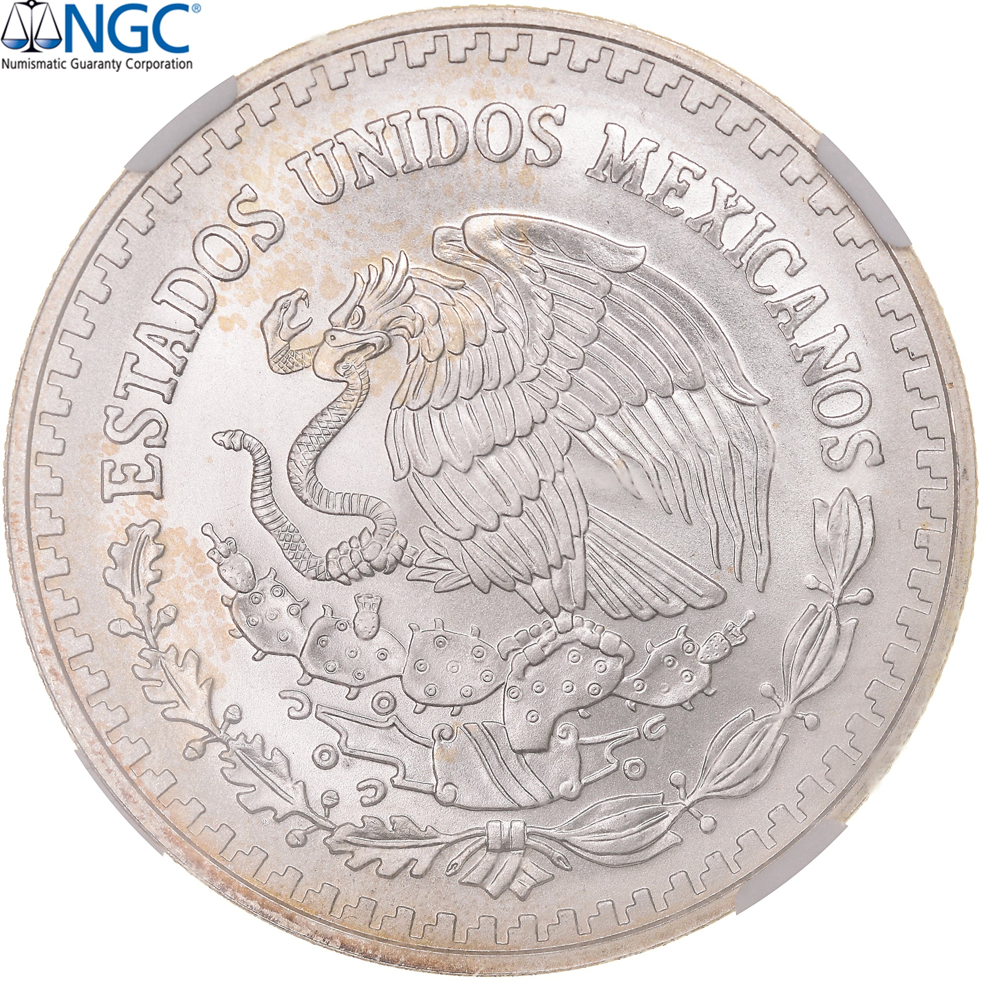 Moeda, México, Onza, Troy Ounce of Silver, 1997, Mexico City, NGC, MS65
