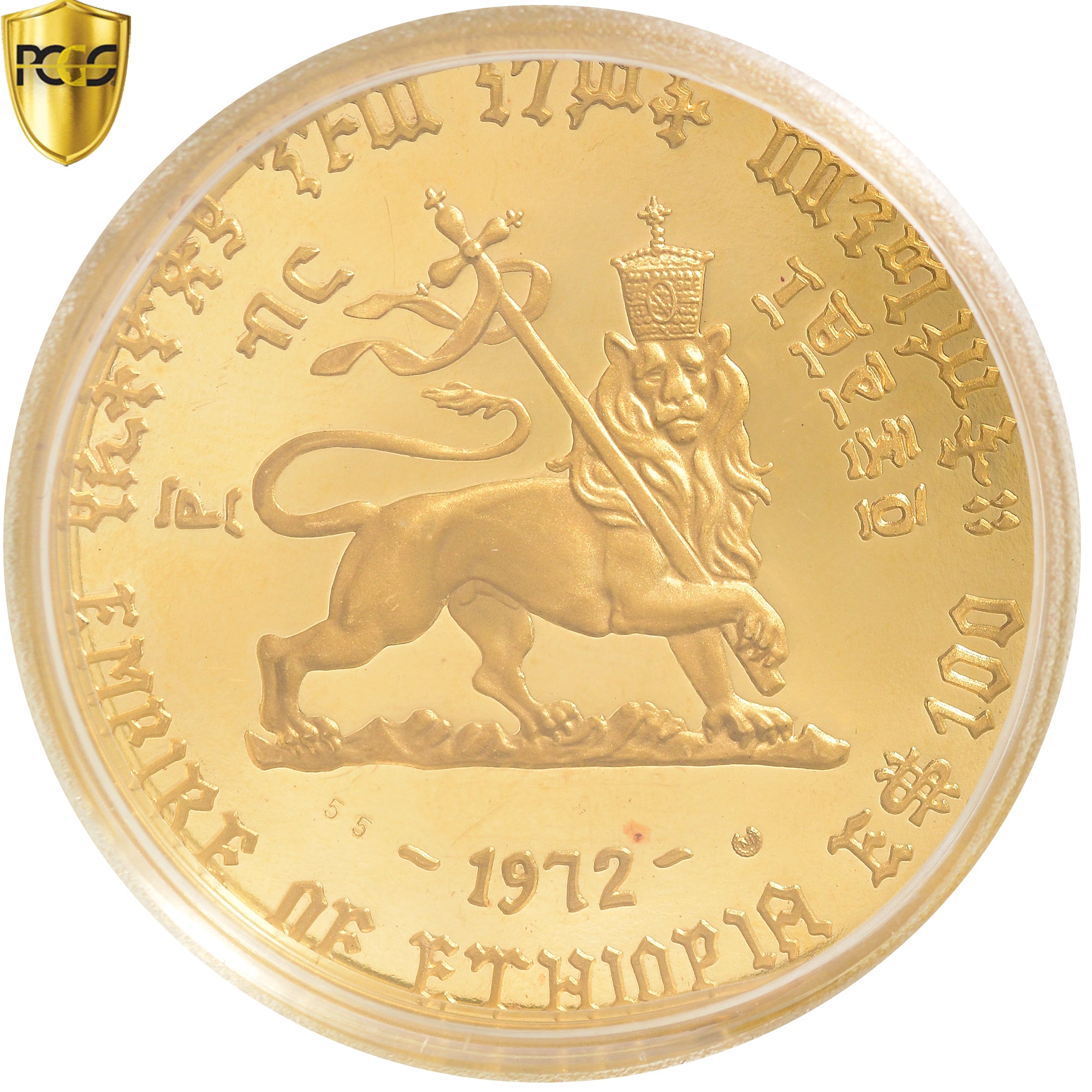 Coin, Ethiopia, Haile Selassie, 100 Dollars, 1972, Proof, PCGS, PR65DCAM