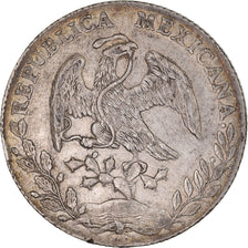 Moneda, México, 8 Reales, 1889, Zacatecas, MBC, Plata, KM:377.13