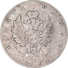 Moneta, Russia, Alexander I, Rouble, 1824, Saint-Petersburg, MB, Argento, KM:130