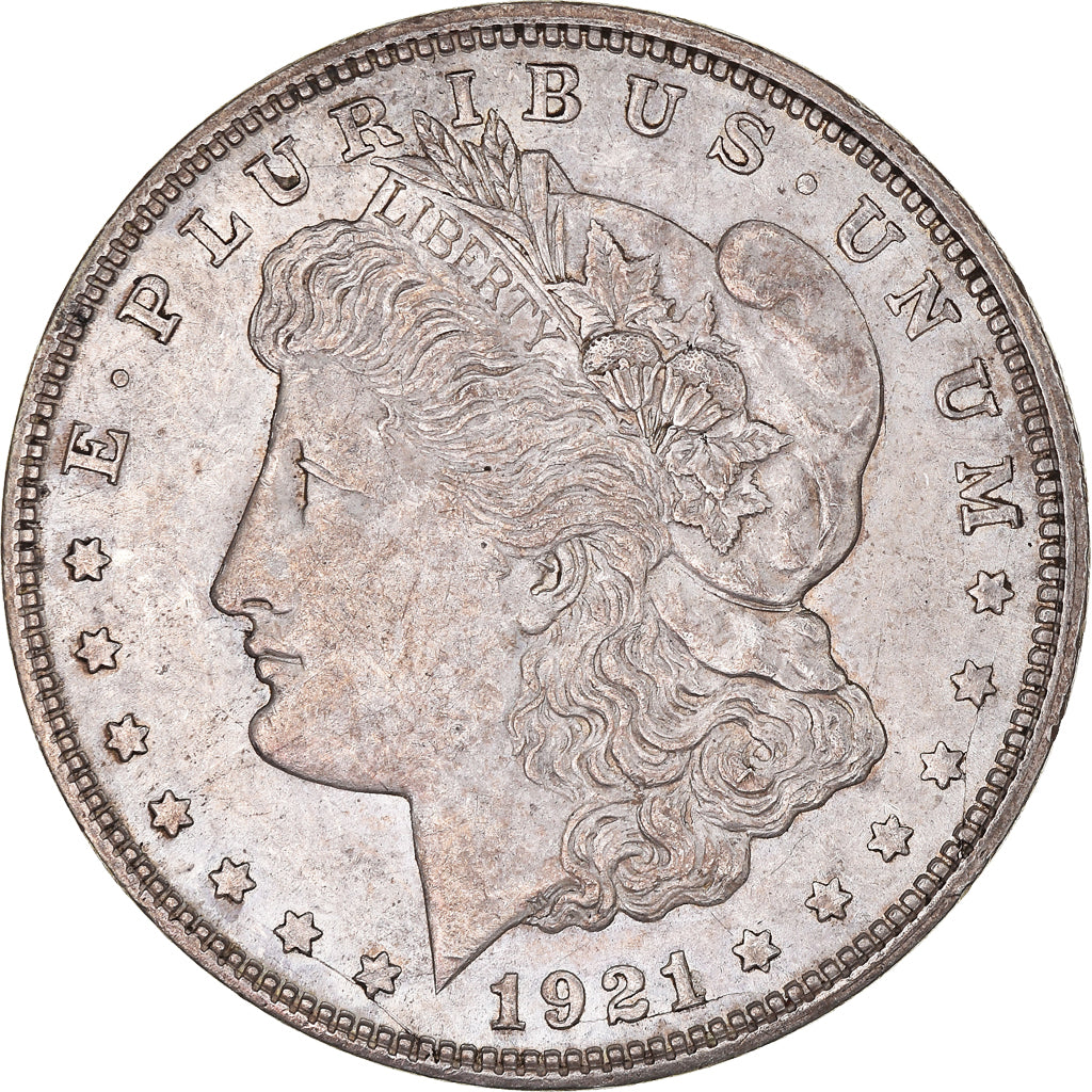 Coin, United States, Morgan Dollar, Dollar, 1921, Denver, AU(50-53), Silver
