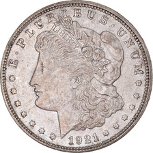 Coin, United States, Morgan Dollar, Dollar, 1921, Denver, AU(50-53), Silver
