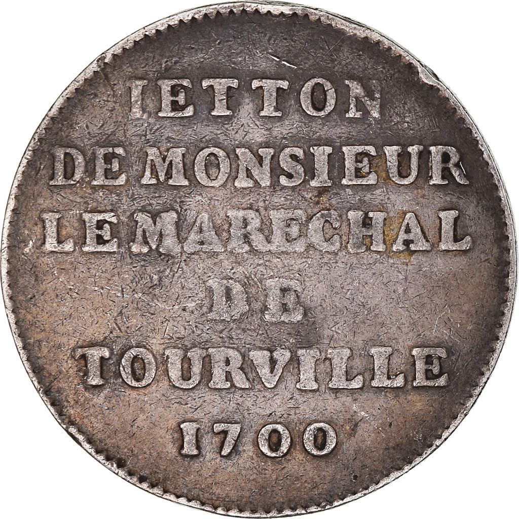 France, Token, Normandie, Maréchal de Tourville, 1700, VF(30-35), Silver