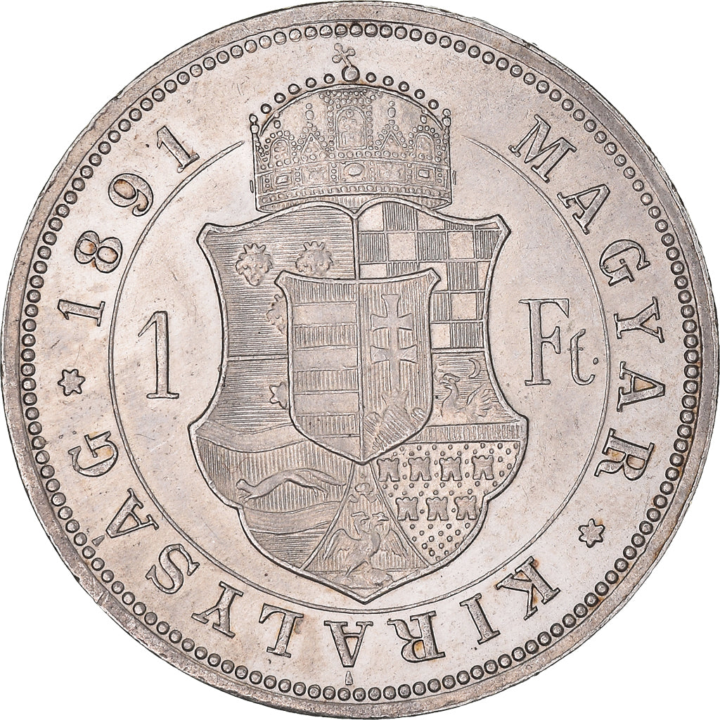 Monnaie, Hongrie, Franz Joseph I, Forint, 1891, Kremnitz, SUP+, Argent, KM:475