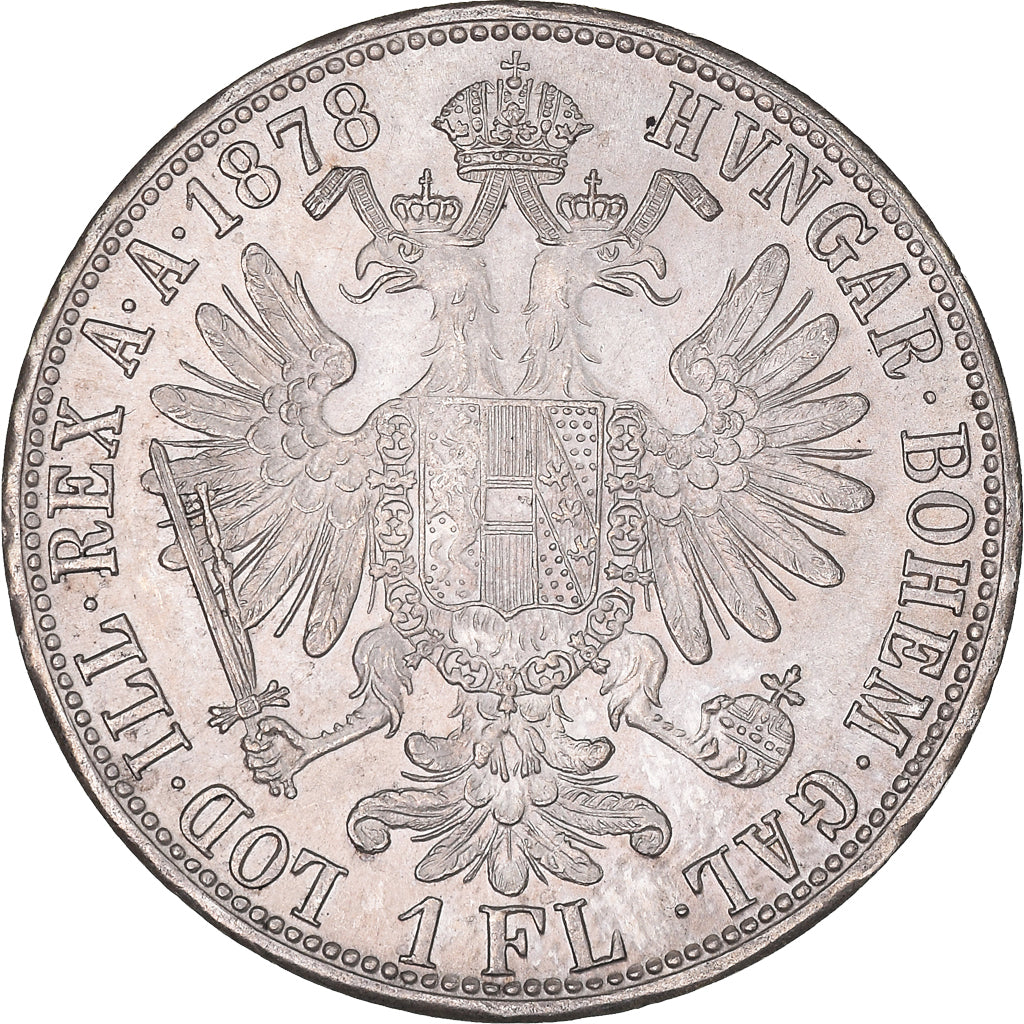 Coin, Austria, Franz Joseph I, Florin, 1878, Vienna, MS(63), Silver, KM:2222