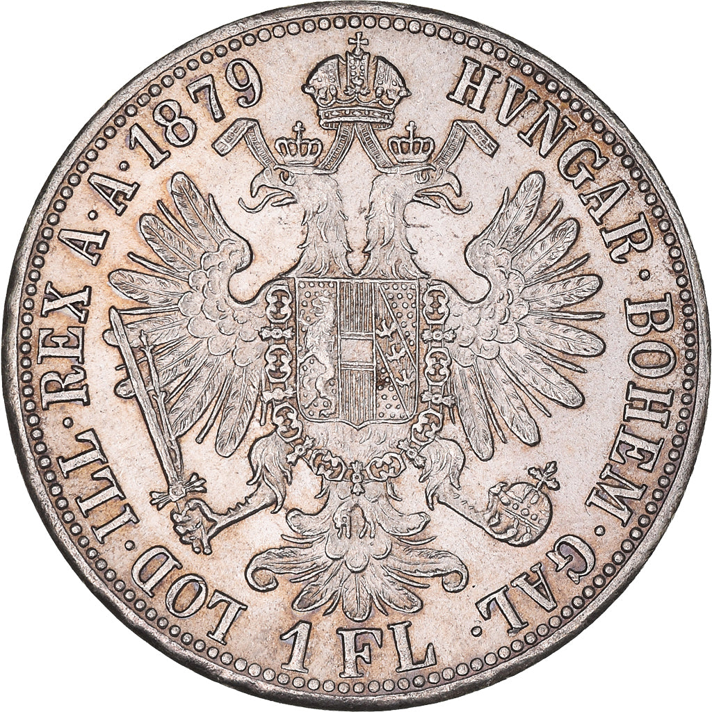 Coin, Austria, Franz Joseph I, Florin, 1879, Vienna, MS(63), Silver, KM:2222