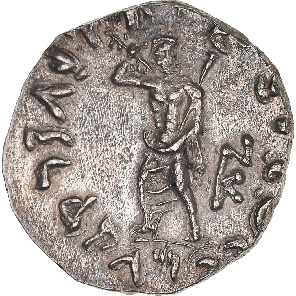 Coin, Baktrian Kingdom, Archebios, Drachm, AU(50-53), Silver, Sear:7681