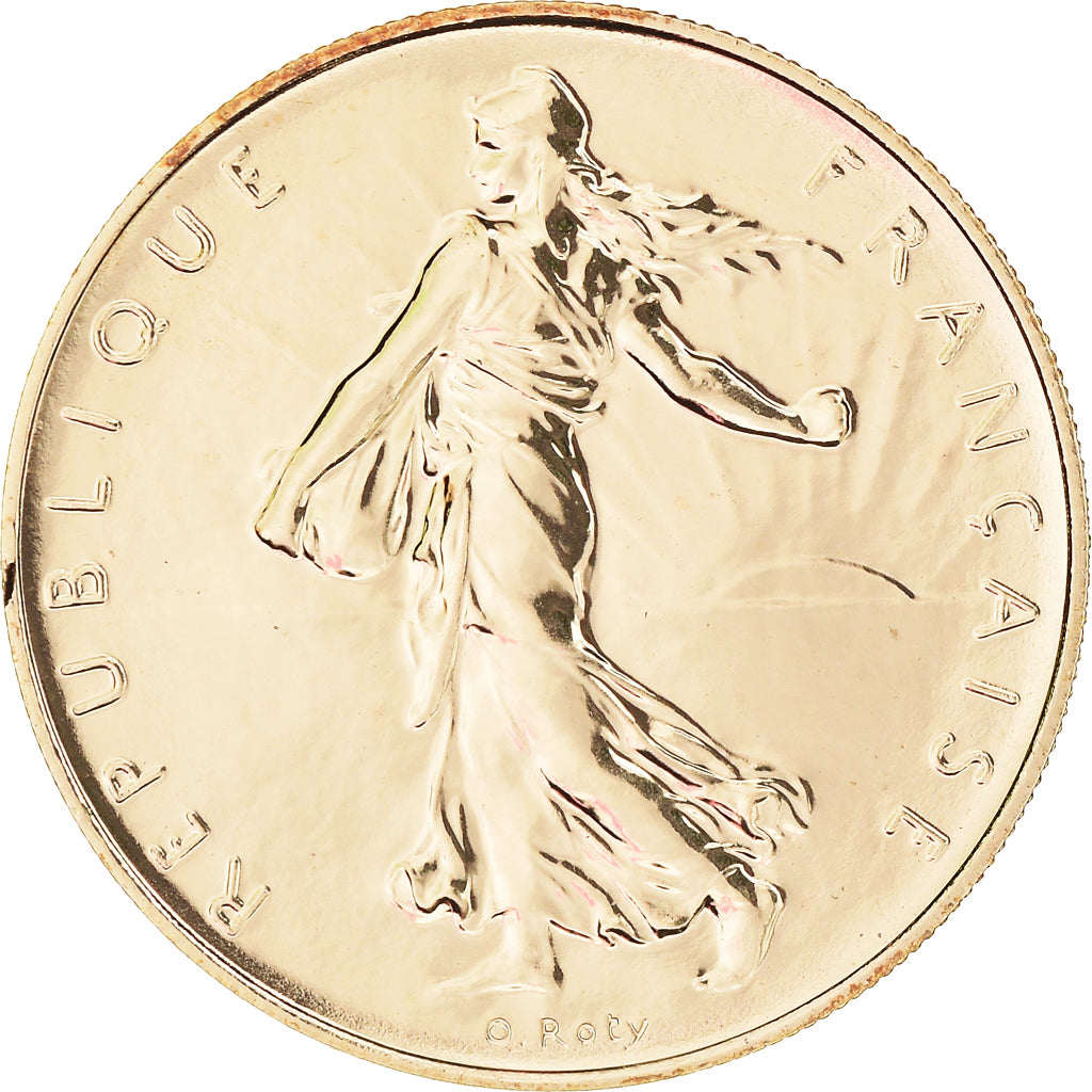Moeda, França, Semeuse, Franc, 2001, Paris, MS(65-70), Dourado, KM:925.1a