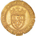 Moeda, França, Charles VI, Écu d'or à la couronne, Uncertain Mint, AU(50-53)