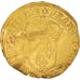 Moneta, Francia, Louis XIII, Écu d'or au soleil, 1640, Montpellier, MB+, Oro