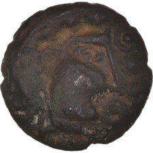 Munten, Ambiens, Bronze au cheval, 60-40 BC, ZF, Bronzen, Delestrée:360