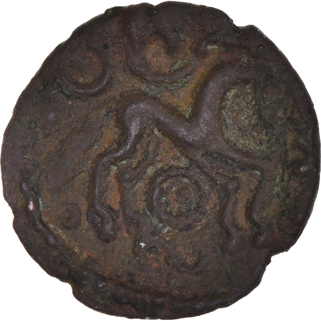 Coin, Ambiani, Bronze au cheval, 60-40 BC, EF(40-45), Bronze, Delestrée:360