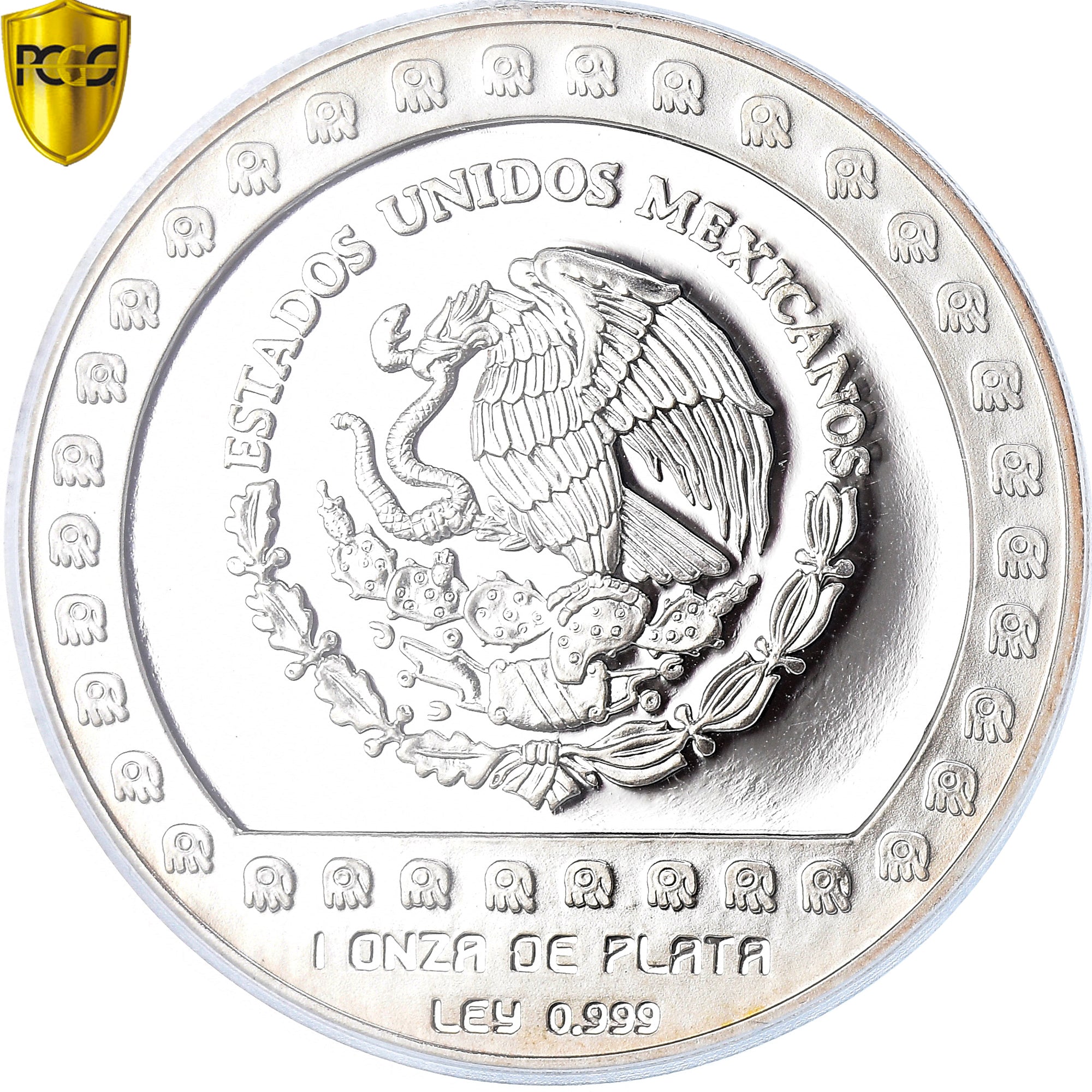 Coin, Mexico, Silver Oz, 100 Pesos, 1992, Mexico City, Proof, PCGS, PR68DCAM