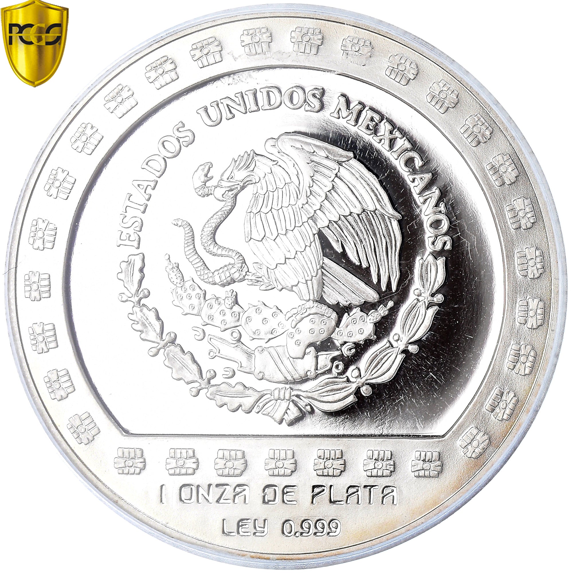 Coin, Mexico, Silver Oz, 100 Pesos, 1992, Mexico City, Proof, PCGS, PR68DCAM