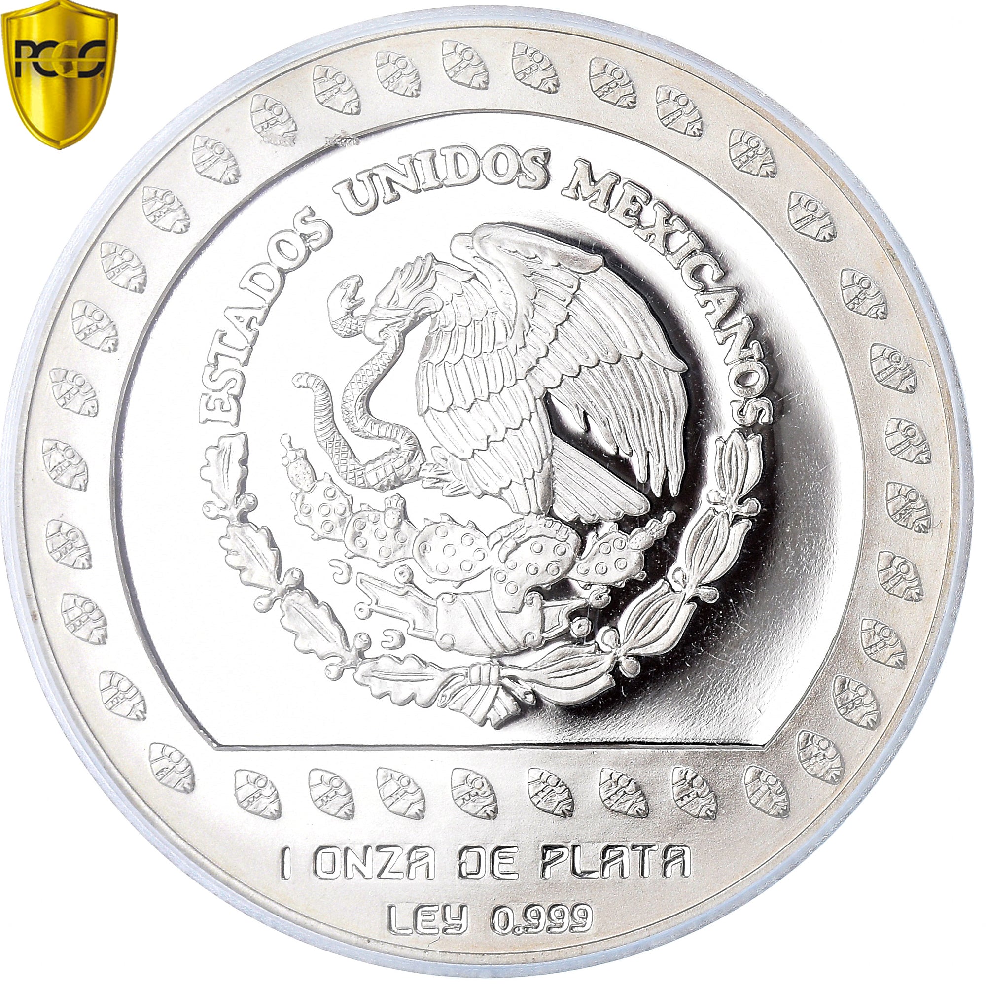 Coin, Mexico, Silver Oz, 100 Pesos, 1992, Mexico City, Proof, PCGS, PR69DCAM