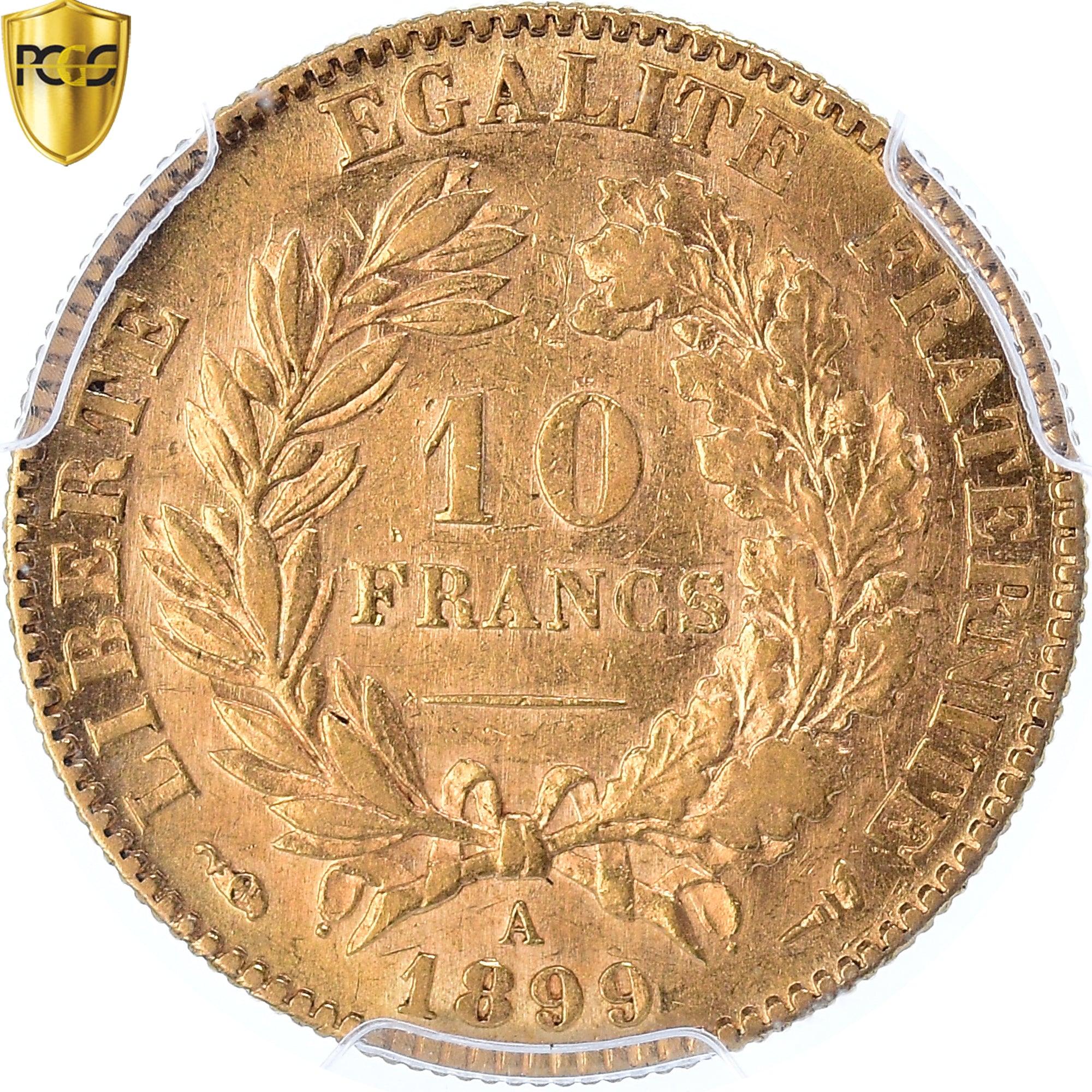 Monnaie, France, Cérès, 10 Francs, 1899, Paris, PCGS, AU58, SUP, Or