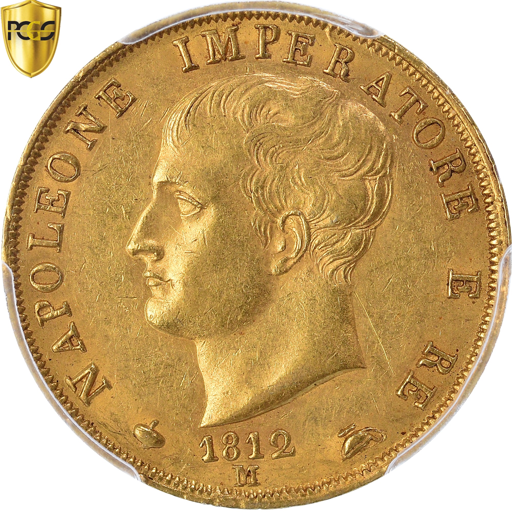 Monnaie, États italiens, KINGDOM OF NAPOLEON, Napoleon I, 40 Lire, 1812, Milan