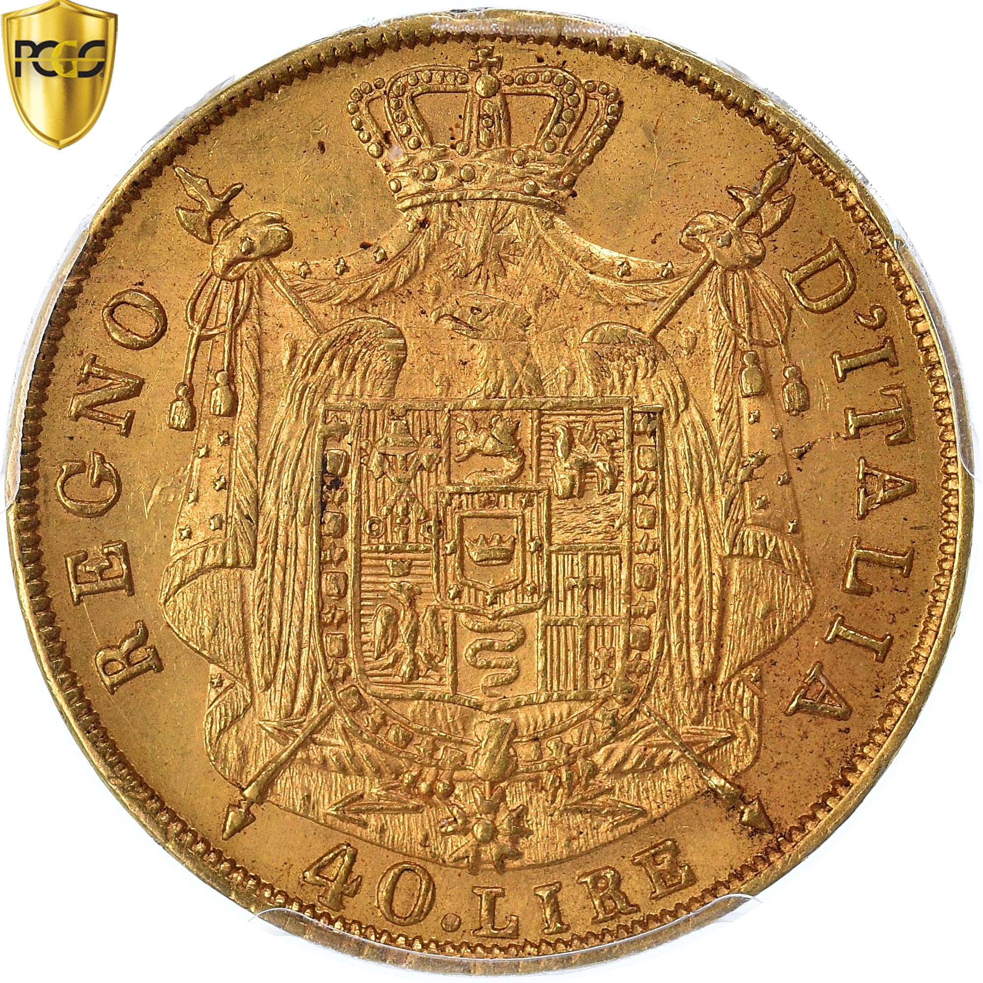 Monnaie, États italiens, KINGDOM OF NAPOLEON, Napoleon I, 40 Lire, 1812, Milan