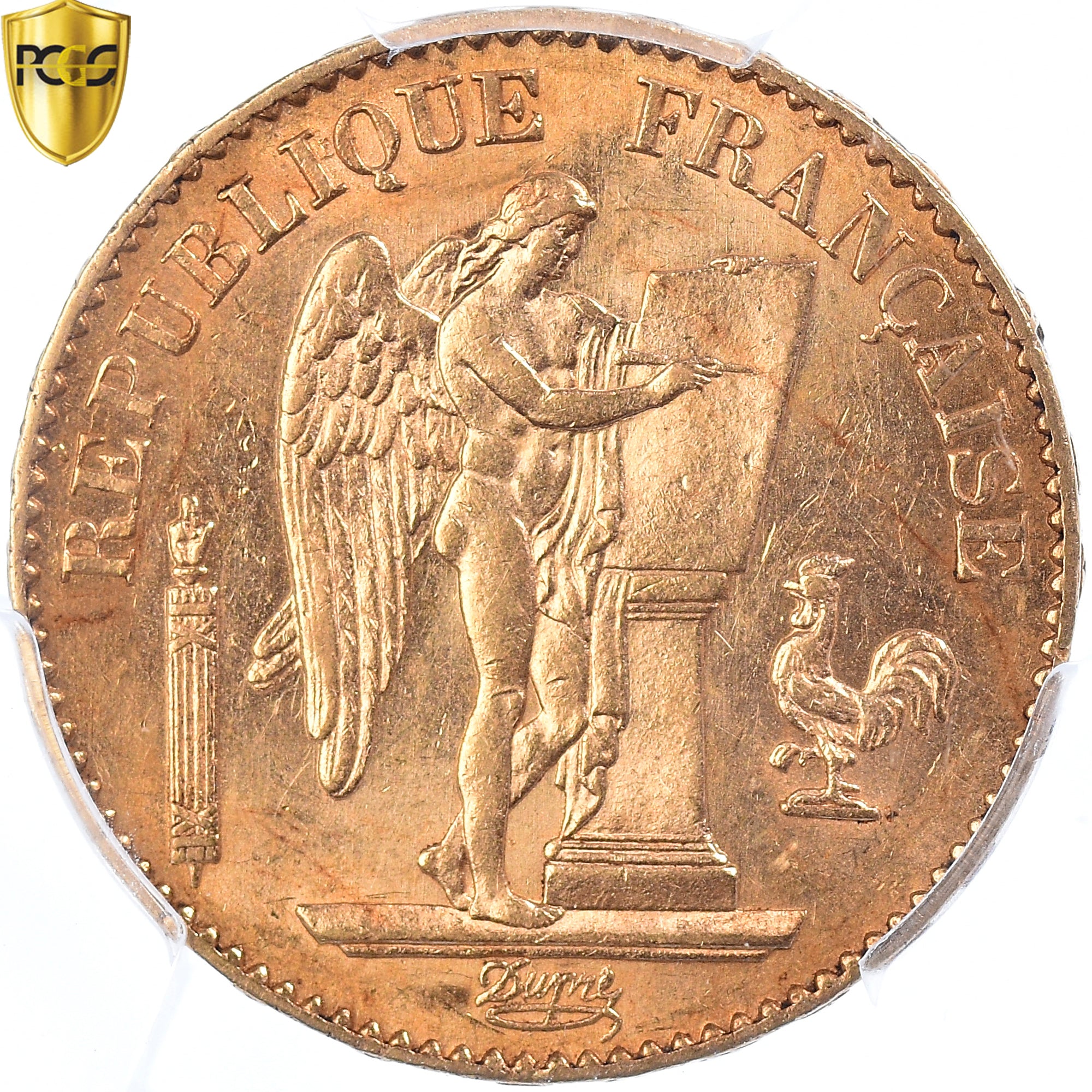 Coin, France, Génie, 20 Francs, 1878, Paris, PCGS, MS63, MS(63), Gold, KM:825