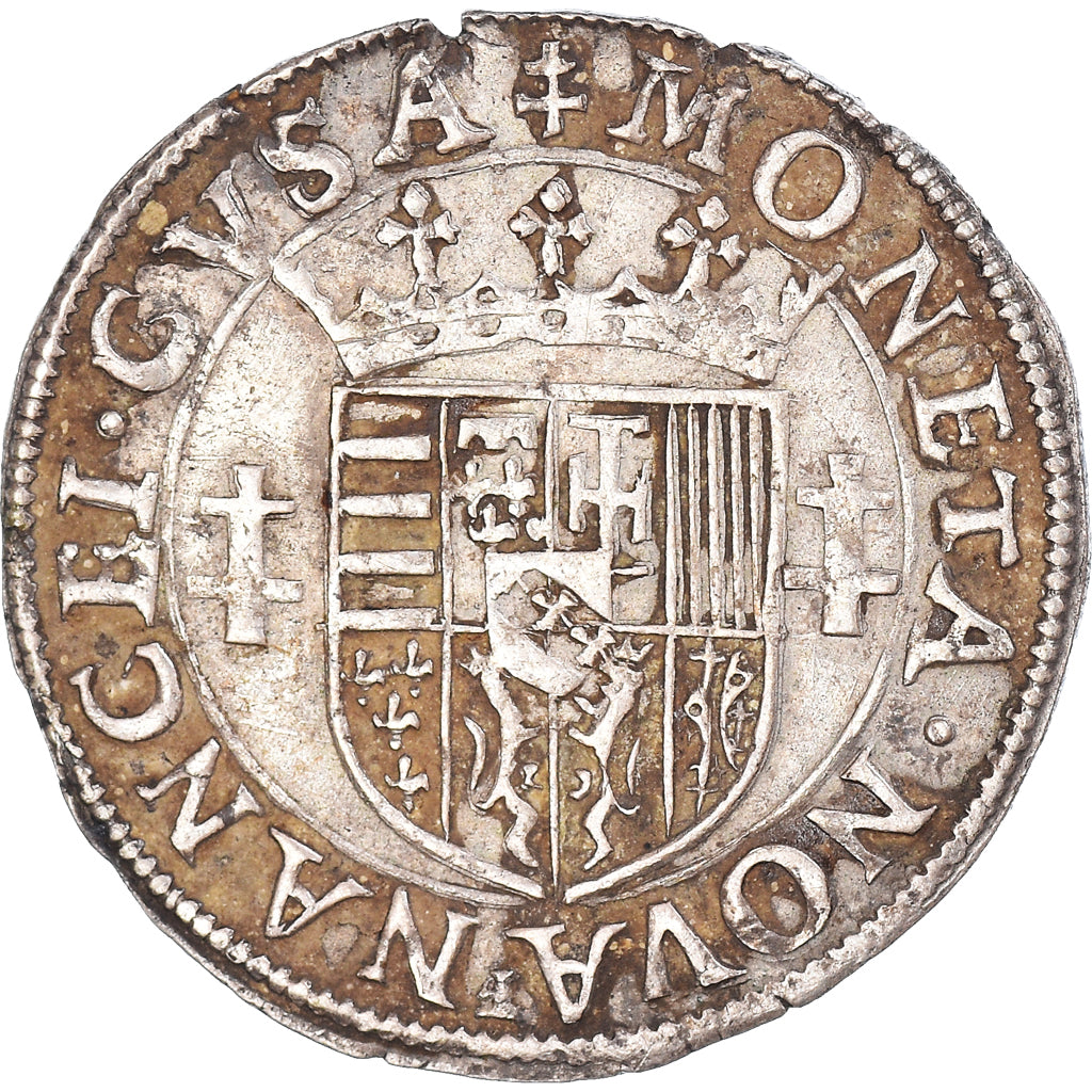 Moneda, ESTADOS FRANCESES, LORRAINE, Charles III, 1/4 Teston, Nancy, MBC, Plata
