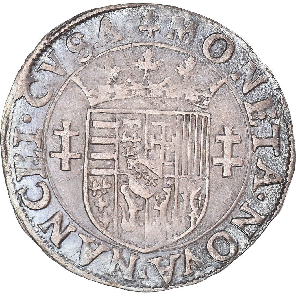 Moneta, STATI FRANCESI, LORRAINE, Charles III, 1/4 Teston, Nancy, BB, Argento