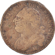 Coin, France, Louis XVI, 12 Deniers, 1792, Marseille, FRANCIOS, VG(8-10)