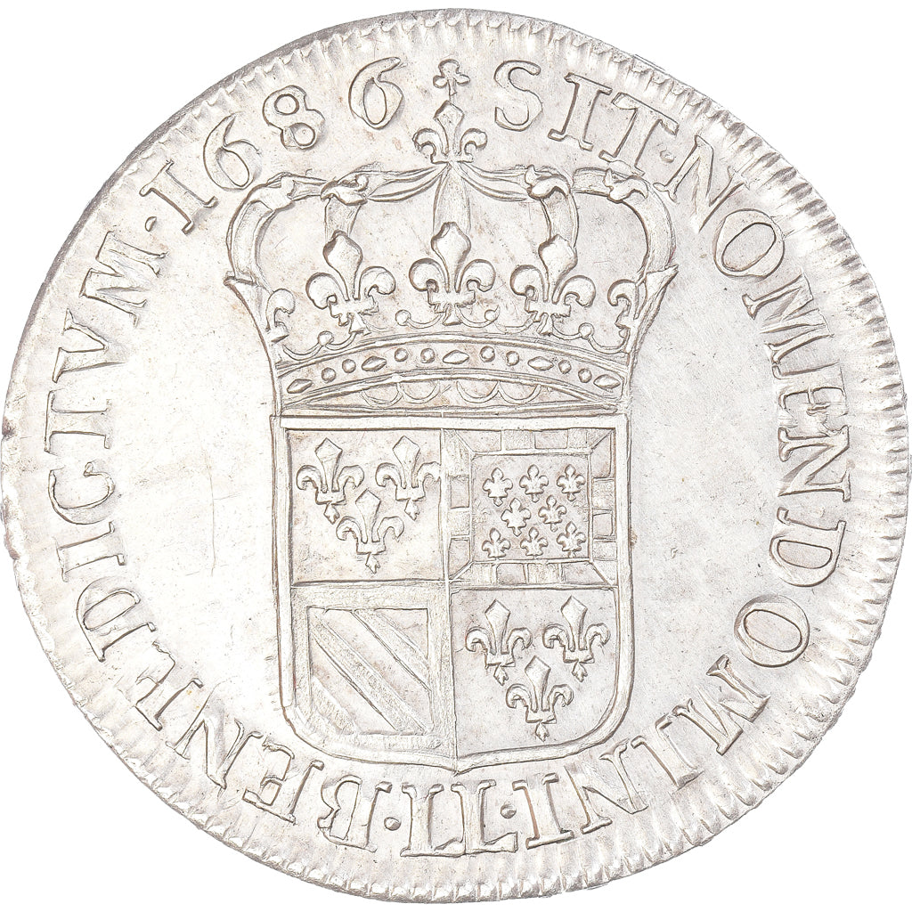 Moneta, Francia, Louis XIV, 1/2 Écu de Flandre, 1/2 Ecu, 1686, Lille, SPL