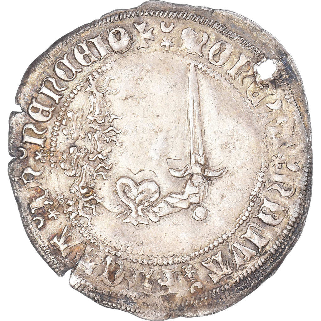 Münze, FRENCH STATES, LORRAINE, René II, Gros ou 1/2 Plaque, Nancy, Error in